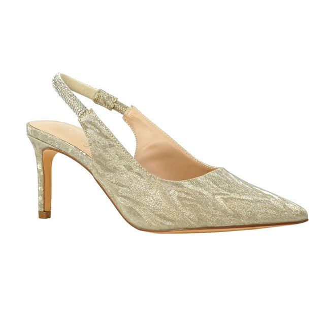 Gold - Front - Lunar Womens-Ladies Janine Sling Back Shoes