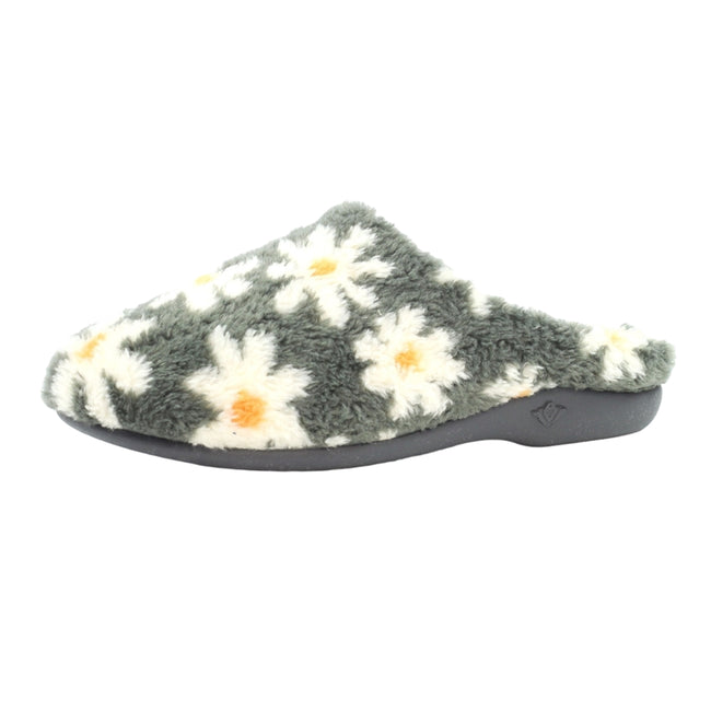 Grey - Lifestyle - Lunar Womens-Ladies Plumeria Mule Slippers