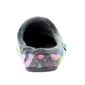 Grey - Back - Lunar Womens-Ladies Valentine Mule Slippers