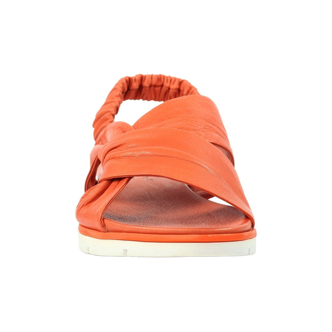 Orange - Close up - Lunar Womens-Ladies Sardinia Leather Sandals