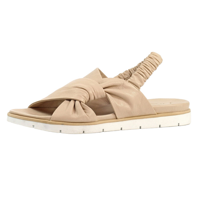 Natural - Side - Lunar Womens-Ladies Sardinia Leather Sandals
