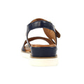 Blue - Back - Lunar Womens-Ladies Spring Leather Wedge Sandals