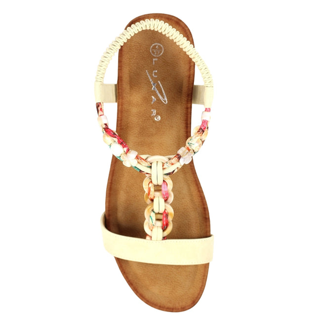 Beige - Lifestyle - Lunar Womens-Ladies Clemont Sandals