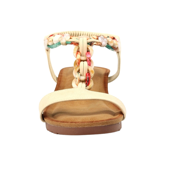 Beige - Pack Shot - Lunar Womens-Ladies Clemont Sandals