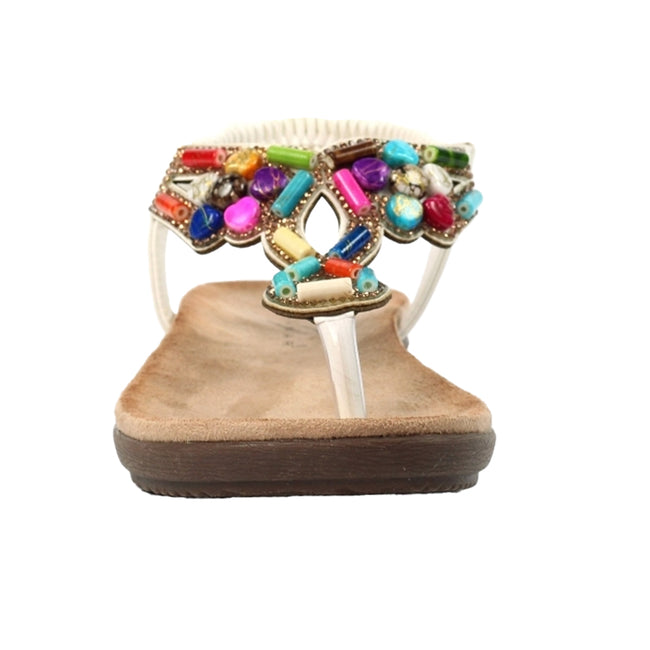 White - Side - Lunar Womens-Ladies Rachel Sandals