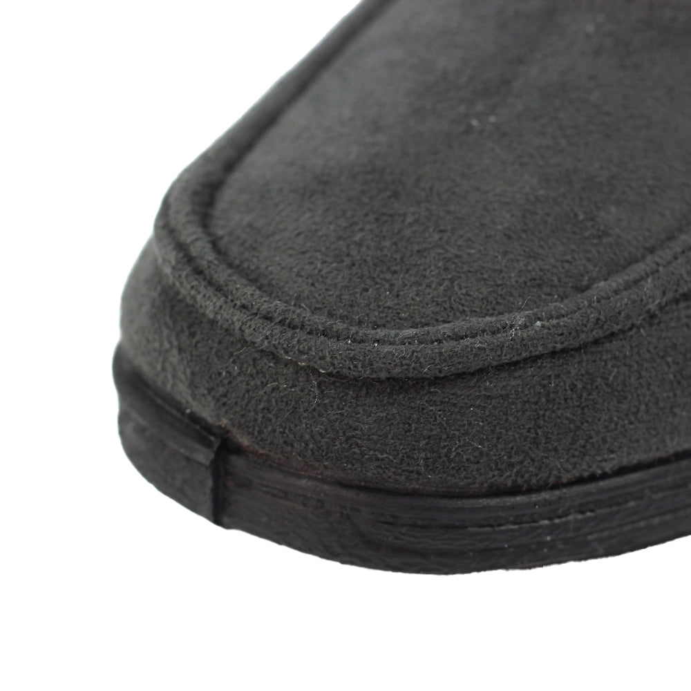 Grey - Side - Lazy Dogz Mens Eden II Slippers