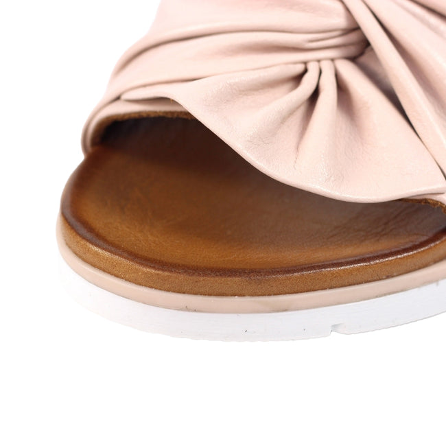 Pink - Back - Lunar Womens-Ladies Sunshine Leather Sandals