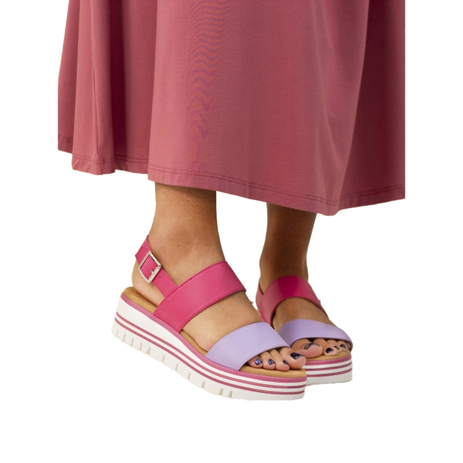 Pink - Front - Lunar Womens-Ladies Missy Tan Sandals