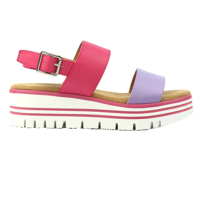 Pink - Back - Lunar Womens-Ladies Missy Tan Sandals