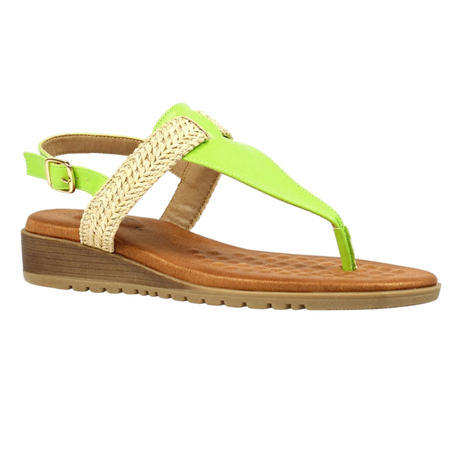 Grey - Front - Lunar Womens-Ladies Rimini Sandals