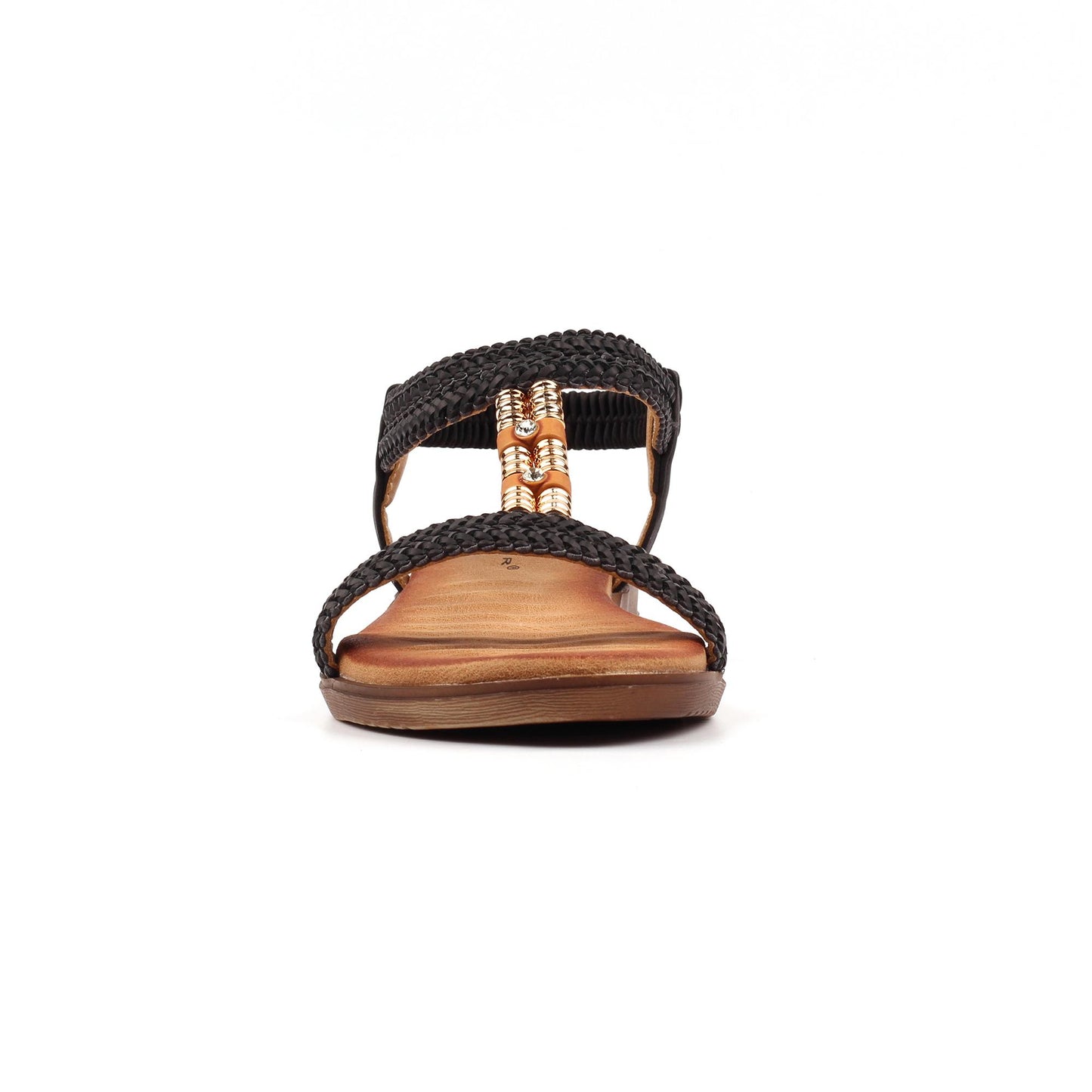 Black - Back - Lunar Womens-Ladies Portofino Sandals