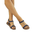 Blue - Front - Lunar Womens-Ladies Portofino Sandals