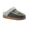 Grey - Front - Lunar Womens-Ladies Emblaze Slippers