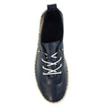 Navy - Lifestyle - Lunar Womens-Ladies Evie Leather Plimsolls