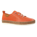 Orange - Front - Lunar Womens-Ladies Evie Leather Plimsolls