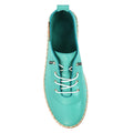 Turquoise - Lifestyle - Lunar Womens-Ladies Evie Leather Plimsolls