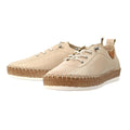 Cream - Pack Shot - Lunar Womens-Ladies Evie Leather Plimsolls