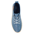 Mid Blue - Lifestyle - Lunar Womens-Ladies Evie Leather Plimsolls