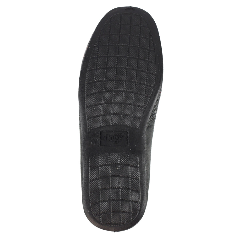 Grey - Close up - Lazy Dogz Mens Harrison II Slippers