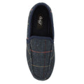 Navy - Side - Lazy Dogz Mens Eisenhower Slippers