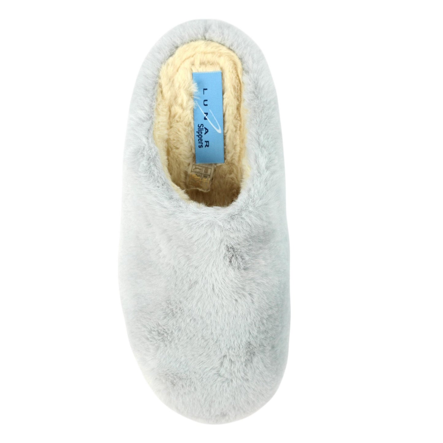 Grey - Pack Shot - Lunar Womens-Ladies Blair Mule Slippers
