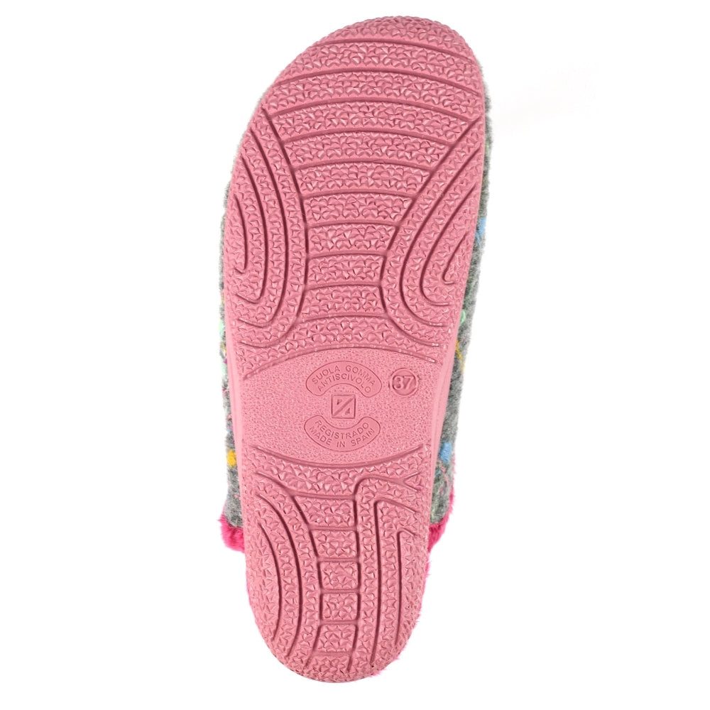 Grey - Close up - Lunar Womens-Ladies Impulse Mule Slippers