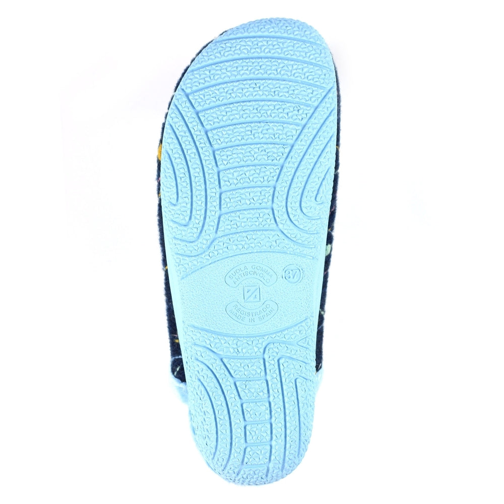 Blue - Close up - Lunar Womens-Ladies Impulse Mule Slippers