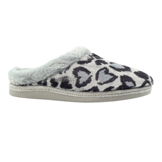 Grey - Front - Lunar Womens-Ladies Frutti Mule Slippers