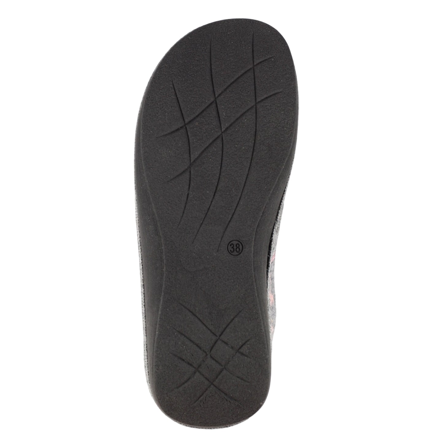 Grey - Close up - Lunar Womens-Ladies Gibson Slippers