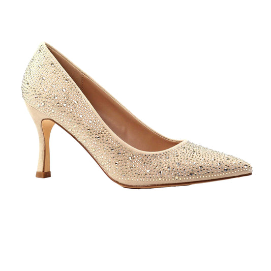 Beige - Front - Lunar Womens-Ladies Renata Court Shoes
