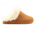 Tan - Back - Lunar Womens-Ladies Nevis Removable Back Strap Mule Slippers