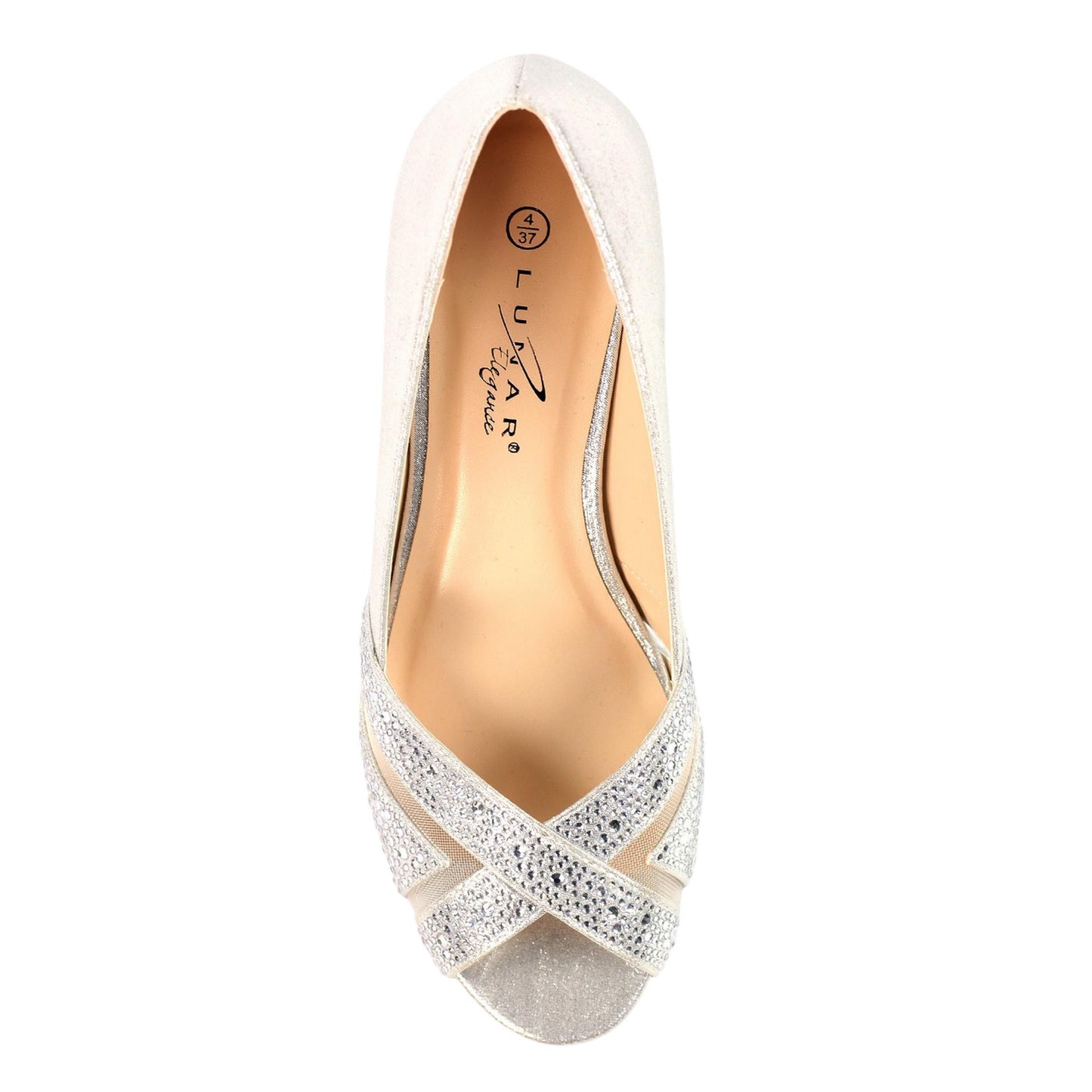 Silver - Pack Shot - Lunar Womens-Ladies Adriana Shoes