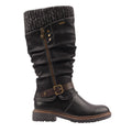 Black - Side - Lunar Womens-Ladies Brisbane Waterproof Boots