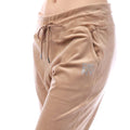 Beige - Side - DKNY Womens-Ladies Rhinestone Logo Jogging Bottoms