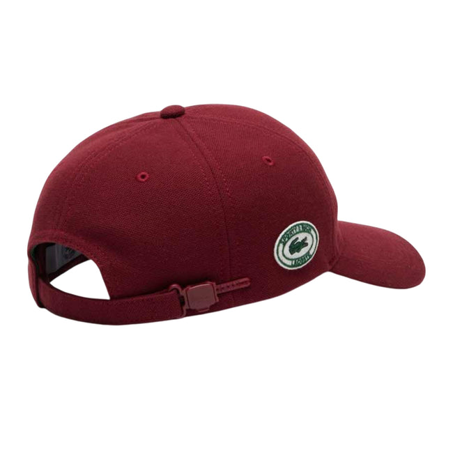 Red - Back - Lacoste Sporty & Rich Logo Baseball Cap