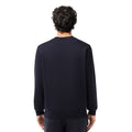 Blue - Back - Lacoste Mens Flocked Fleece Sweatshirt