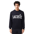 Blue - Side - Lacoste Mens Flocked Fleece Sweatshirt