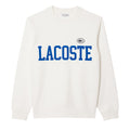 Cream - Front - Lacoste Mens Flocked Fleece Sweatshirt