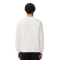 Cream - Back - Lacoste Mens Flocked Fleece Sweatshirt