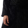 Black - Lifestyle - Nicce Mens Kuzner Plain Dressing Gown