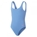 Blue - Front - Speedo Girls Textured One Piece Swimsuit