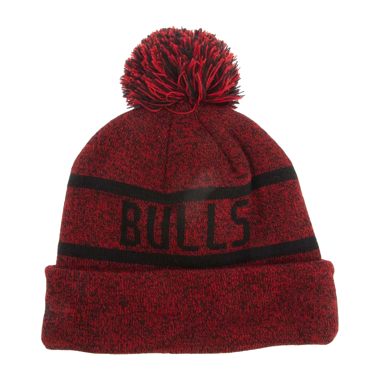 Red - Back - New Era Jake Chicago Bulls Knitted Bobble Beanie