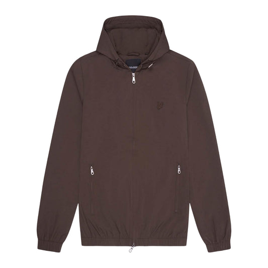 Green - Front - Lyle & Scott Mens Tonal Eagle Hooded Bomber Jacket