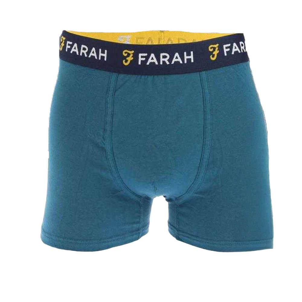 Navy-Grey - Back - Farah Mens Darrick Boxer Shorts (Pack of 5)