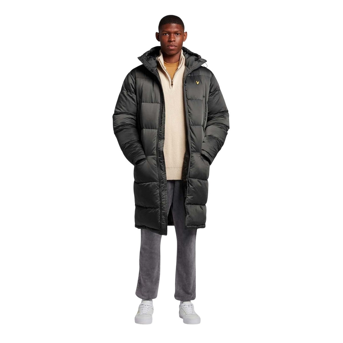 Grey - Pack Shot - Lyle & Scott Mens Lightweight Puffer Jacket