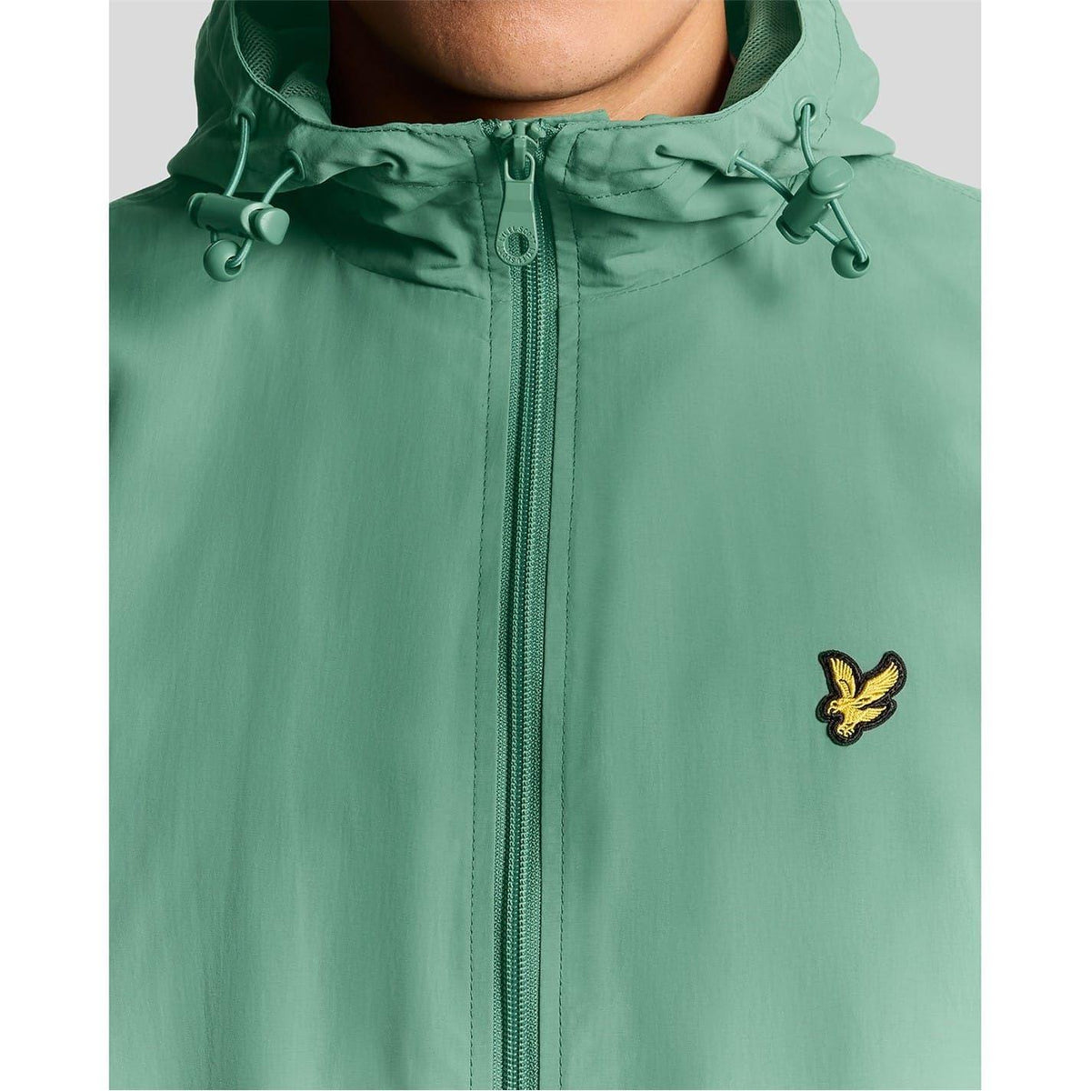 Agave Green - Pack Shot - Lyle & Scott Mens Water Resistant Hooded Jacket
