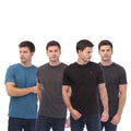 Black-Grey-Navy - Front - Farah Mens Ryman Lounge T-Shirt (Pack of 3)