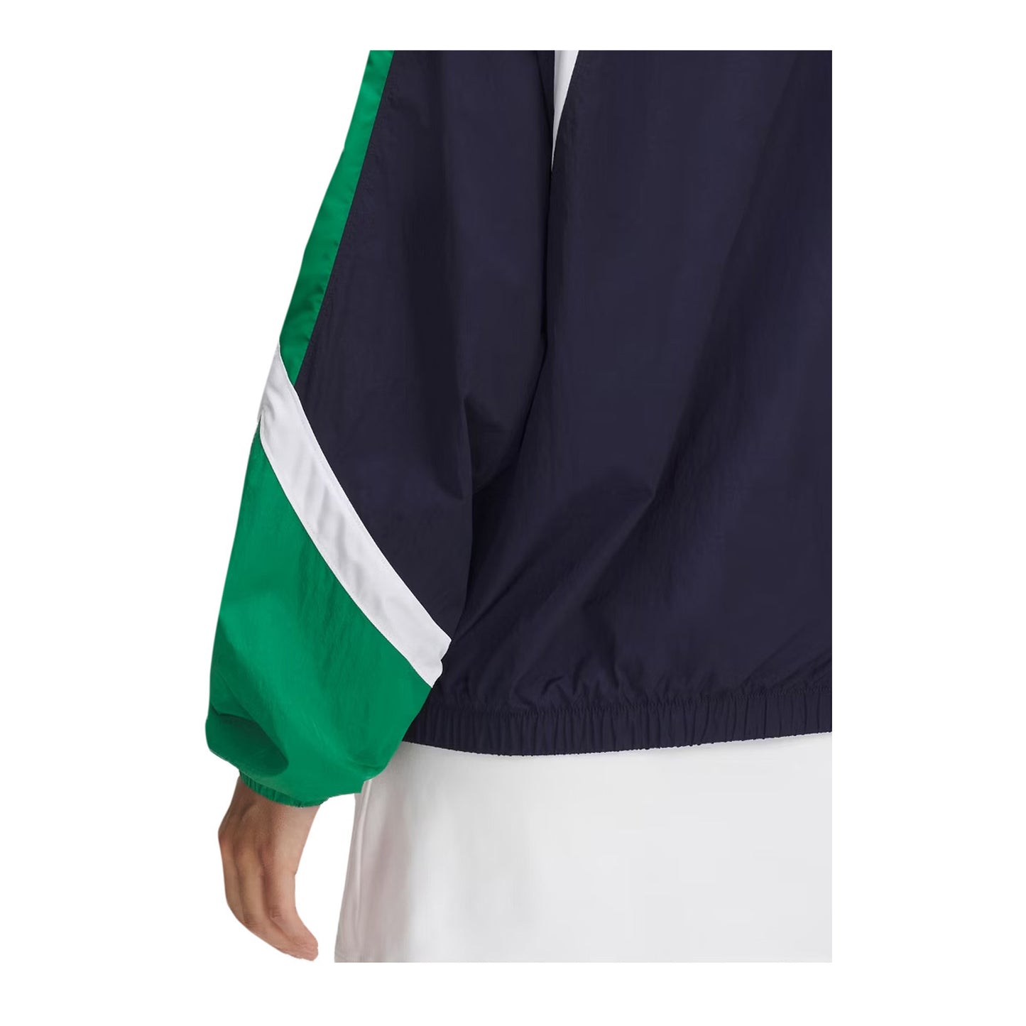 Blue-Green-White - Pack Shot - Under Armour Womens-Ladies Icon Crinkle Jacket