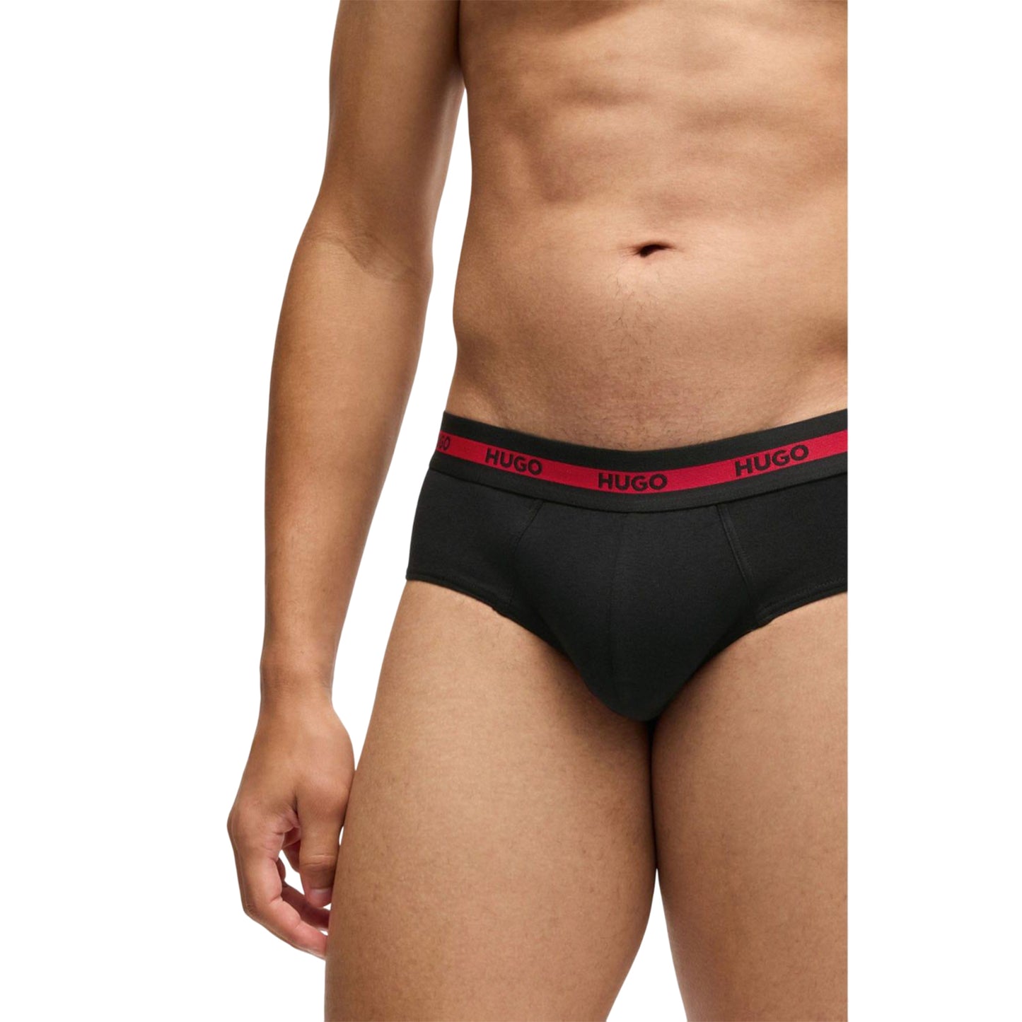 Black - Side - Hugo Mens Low Rise Briefs (Pack of 4)