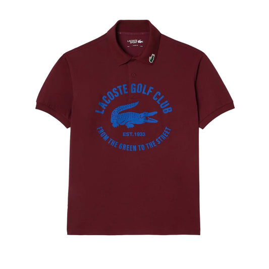 Red - Front - Lacoste Mens Cotton Classic Golf Polo Shirt
